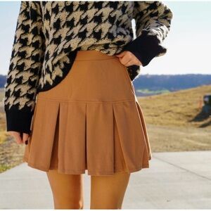 H&M Brown Skater Skirt
